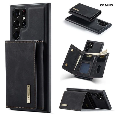 Detachable Leather Wallet Case for Samsung Galaxy S24 S23 S22 Ultra Zipper Cover - Image 1 of 4