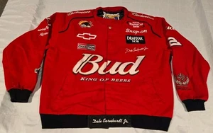 Vtg NASCAR Dale Earnhardt Jr Budweiser Jeff Hamilton Outlaw Racing Jacket XL - Picture 1 of 16
