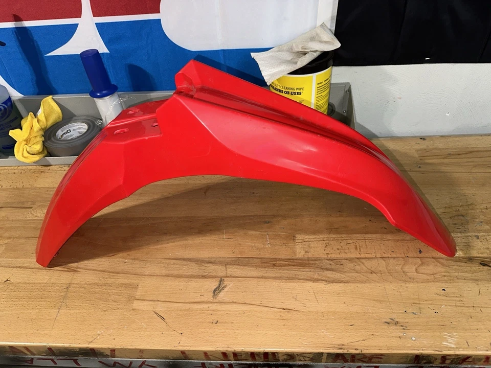 Honda Crf450R 2013 guardabarros delantero nuevo OEM rojo Foto 1 de 4