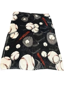 NEW small lap blanket throw approx. 38x30 inches toddlers kids base ball - Picture 1 of 2