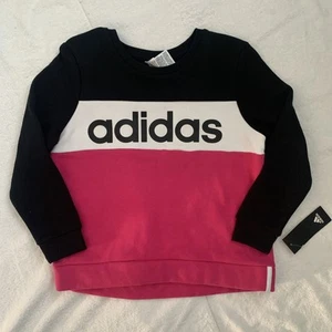 Adidas Girls Crew Neck Pullover Sweatshirt - Kids size Large (14) - Picture 1 of 7