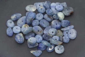 10 g (45,50 € */ 100 g) Disthen cianita piedra preciosa astilla perforada para joyería He - Imagen 1 de 1