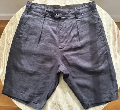 Engineered Garments 100% Linen Shorts Navy Dark Blue Sz S - Image 1 of 4