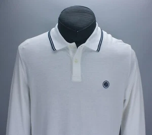 Fred Perry Tipped Pique Long Sleeve Polo Shirt in Off White Mens Size XL Cotton - Picture 1 of 19