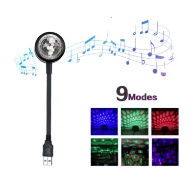 Mini USB Party Magic Ball Light LED Party Disco RGB Rotating Car DJ Lights - Image 1 of 4