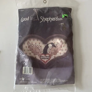 Kit punti croce vintage Good Shepherd Welcome Friends 1984 - NUOVO SIGILLATO - Foto 1 di 2