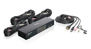 Switch KVM multimediale IOGEAR MiniView 4 porte HDMI con audio Mac Windows Linux - Foto 1 di 3