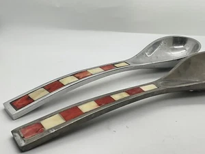 Mikasa Vintage Aluminium Gabel und Löffel Salat Utinsels - Bild 1 von 8