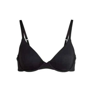 Camiseta sujetador jersey de algodón SKIMS con aros hollín negro talla 46 DD 46DD - Imagen 1 de 8