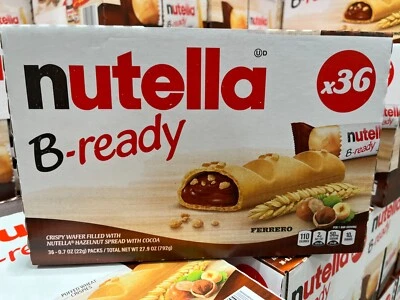 Oblea crujiente Nutella lista para B llena de avellana Nutella 36 unidades Foto 1 de 3