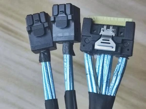 Slim SAS 4.0 SFF-8654 8X to 2 * mini SAS HD SFF-8643 connection data cable 1m - Photo 1/3