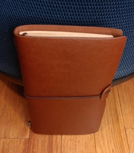 Parchment Paper Book Blank Note Book Journal Brown 40+ Pages Faux Leather NWOT - Picture 1 of 13