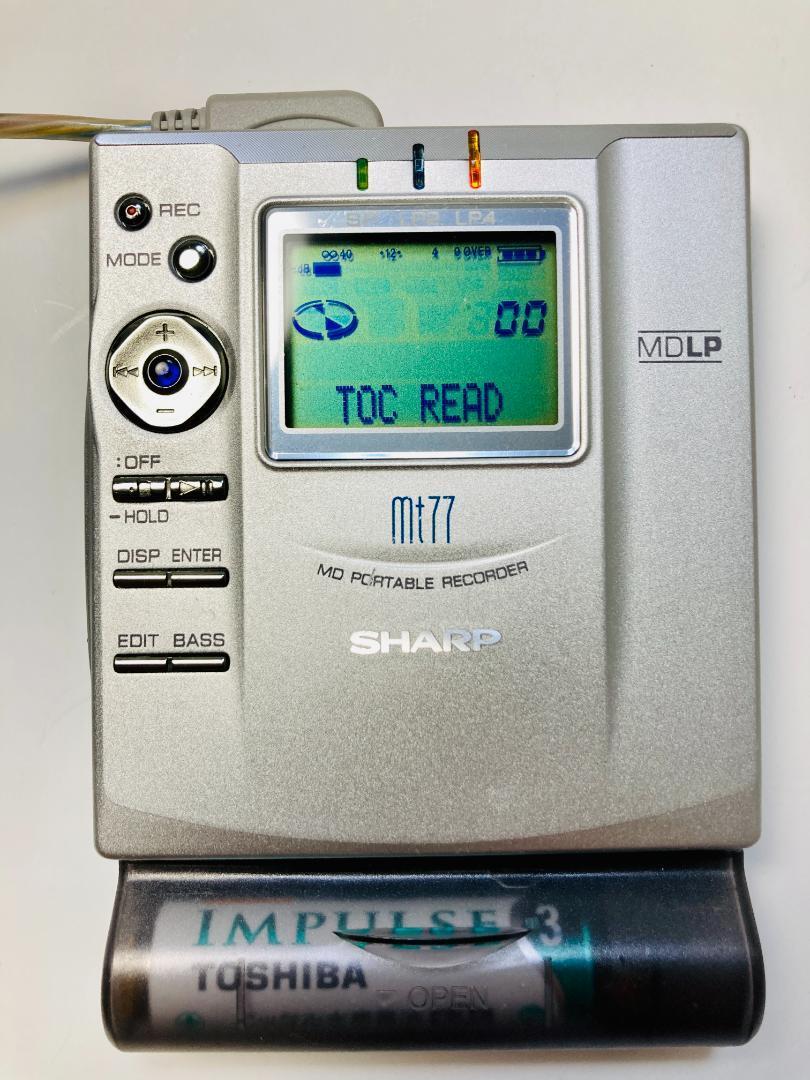 2点セットSHARP MDレコーダー MD-MT77 動作品 リモコン付き 2点セットSHARP