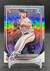 2025 Bowman Spencer Schwellenbach Chrome Red RC Rookie Redemption RC Braves #78 - Picture 1 of 2