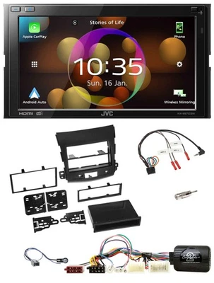 JVC DAB Lenkrad 2DIN Bluetooth USB Autoradio für Mitsubishi Outlander 2007-2012 - Bild 1 von 4