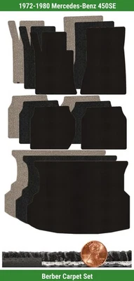 Juego de alfombrillas bereber personalizadas para Mercedes-Benz 450SE 1972-1980 (5 piezas) #XNH Foto 1 de 4