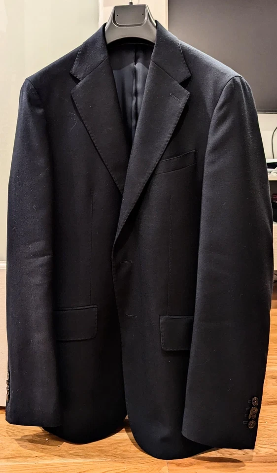 Mango Italian 100% Virgin Wool Flannel Suit Jacket 38 Pant 31 - Image 1 of 4