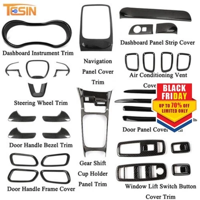 Carbon Fiber Interior Full Set Panel Cover Trim Kits For Dodge Durango 14-20 31x Foto 1 de 4