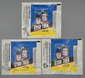 1976 Topps STAR TREK - 1 Set of All 3 Wrapper Variations - Picture 1 of 1