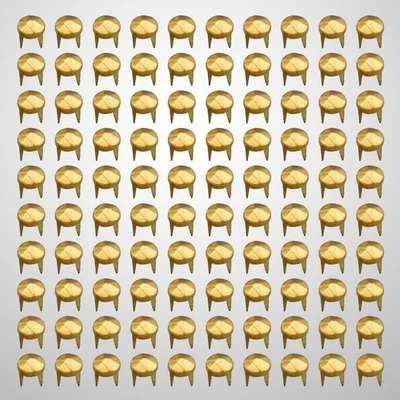  100 pz fai-da-te in ottone rivetto esagonale con borchie a artigli chiodo a - Immagine 1 di 4