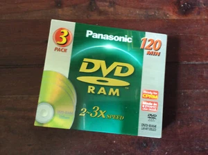 3x[Panasonic] DVD Ram Recordable 120 Min [JAPAN] NEU OVP 2-3x Speed LM-AF 120LE3 - Bild 1 von 2