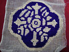 Broderie Soie Demi Point Compte Art Deco Needlepoint Silk Embrodery Hand Made