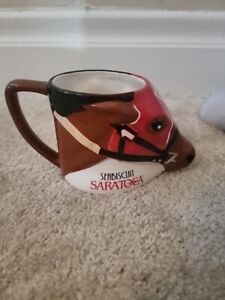 2003 Seabiscuit Saratoga NY Racetrack SGA Souvenir Collectible Horse Mug 