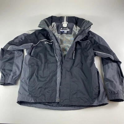 Columbia Jacket Mens Large Black Gray Bugaboo Interchange Core Omni Tech Ski - Image 1 of 4