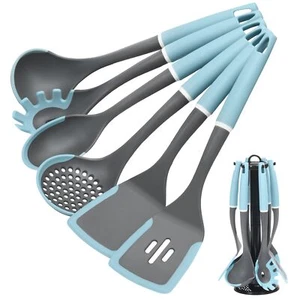 Küchenutensilien Set, 6-Teiliges Silikon Küchenhelfer Kochlöffel Set - Bild 1 von 7