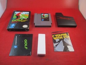 Golf (Nintendo NES) COMPLETE w/ Black Box manual game WORKS!