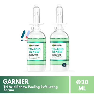 GARNIER Tri Acid Renew Peeling Exfoliating Serum Pore Bright Smooth Skin Barrier - Image 1 of 4