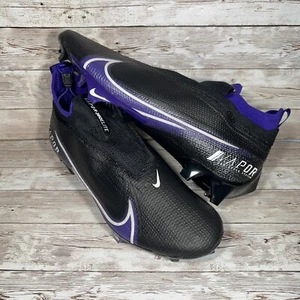 Nike Vapor Edge Elite 360 Flyknit Black/Purple Mens Sz 12 CV6282-001 Football - Picture 1 of 7