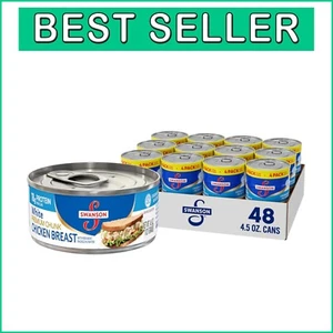 Delicious Swanson Canned Chicken - 12 Packs of 4.5 oz, Protein-Rich & Versatile - Picture 1 of 7