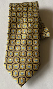Pfizer Neck Tie Big Pharma Pharmaceutical Gold Blue Logo Geometric Silk China - Picture 1 of 6