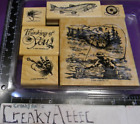 STAMPIN UP FLY FISHING 6 RUBBER STAMPS FISH BAIT LURE CREAKYATTIC