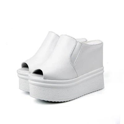 Sandalias informales con plataforma enredadera sin cordones de tacón alto con cuña y punta abierta para mujer Foto 1 de 4