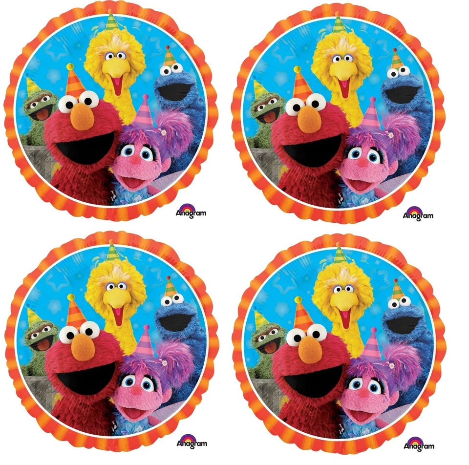 4 x 18" 123 Lámina de Plaza Sésamo Mylar Globo Fiesta Suministro Decoración Foto 1 de 2