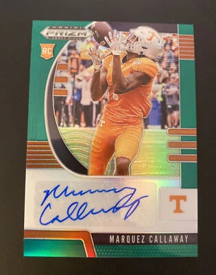 Marquez Callaway 2020 Panini Prizm Draft Picks Auto Green Saints Tennessee - Image 1 of 2