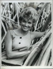 1967 Press Photo Beth Brickell poses during a pause in filming Gentle Ben