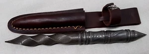 Handmade Damascus Steel Tri Edge cyclone Spiral Dagger - Picture 1 of 6