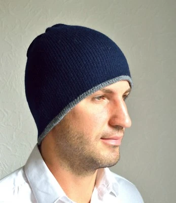 Sombrero de hombre 100% cachemir hecho a mano Foto 1 de 4