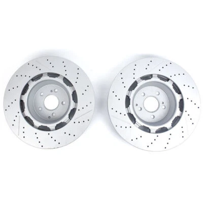NEW FOR Mercedes Benz W222 S63 S65 AMG Front Brake Rotors - Image 1 of 4