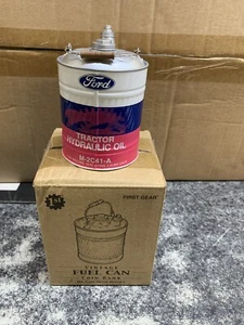 VINTAGE FUEL CAN COIN BANK "FORD TRACTOR HYDRAULIC OIL" By First Gear. NIB - Picture 1 of 4