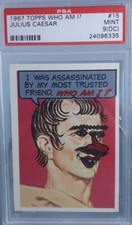 PSA Topps 1967 Julius Caesar Who Am I? #15 PSA 9 (OC) Low Population 1:1  RARE 