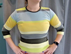 Vintage 90s Limited Girls Striped Top Sz M - Picture 1 of 4