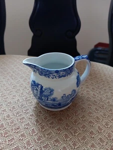 Beautiful Spode Italian Blue Mini Creamer Pitcher Made in England c.1816 AO - Picture 1 of 3