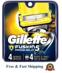 4 Gillette Proshield Fusion Flexball Razor Cartridges Flex Ball Shaver Blades - Picture 1 of 1