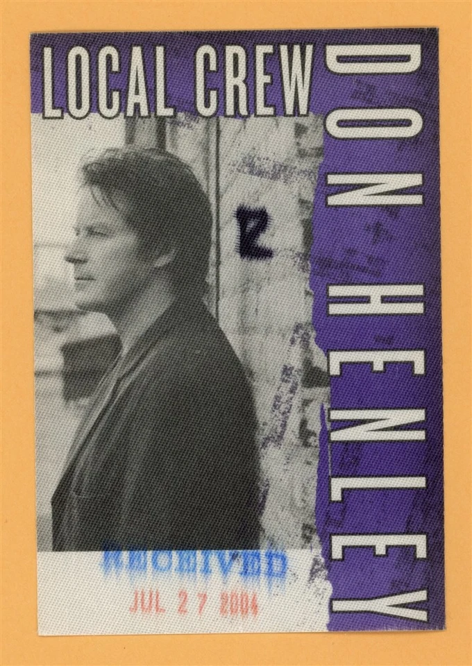 Don Henley 2004 Inside Job Tour Crew Backstage Pass - Eagles Foto 1 de 1