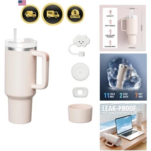 Stainless Steel Travel Tumbler 40 oz Insulated Leak proof Water Bottle with S... - Picture 1 of 11