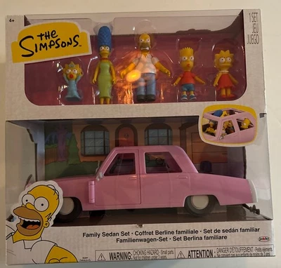 Набор из 5 экшн-фигурок The Simpsons Family Sedan Car Marge Lisa Homer Maggie Bart - Изображение 1 из 4